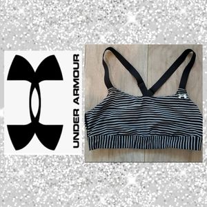 Underarmour Striped Criss Cross Back Sports Bra